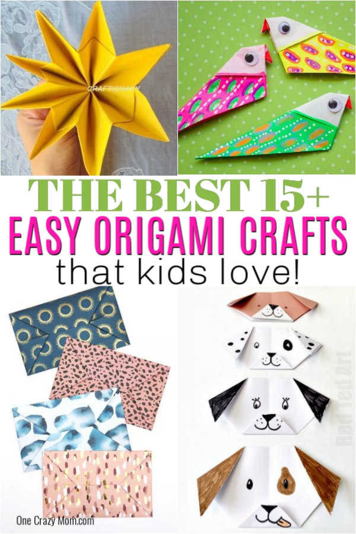 Origami is so fun and everyone will love these 15+ easy origami for kids ideas. There is something for everyone and kids of all ages will love these.