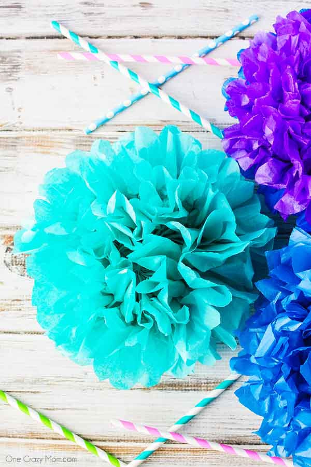 Tissue paper pom poms are so pretty for birthday parties, baby showers and more. Learn how to make these easily with dollar store supplies. Tissue paper pom poms are so pretty for birthday parties, baby showers and more. Learn how to make these easily with dollar store supplies.