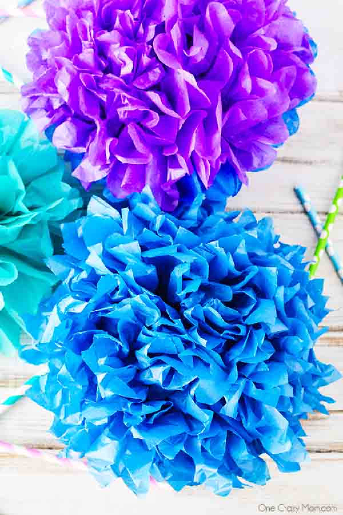 Tissue paper pom poms are so pretty for birthday parties, baby showers and more. Learn how to make these easily with dollar store supplies. Tissue paper pom poms are so pretty for birthday parties, baby showers and more. Learn how to make these easily with dollar store supplies.