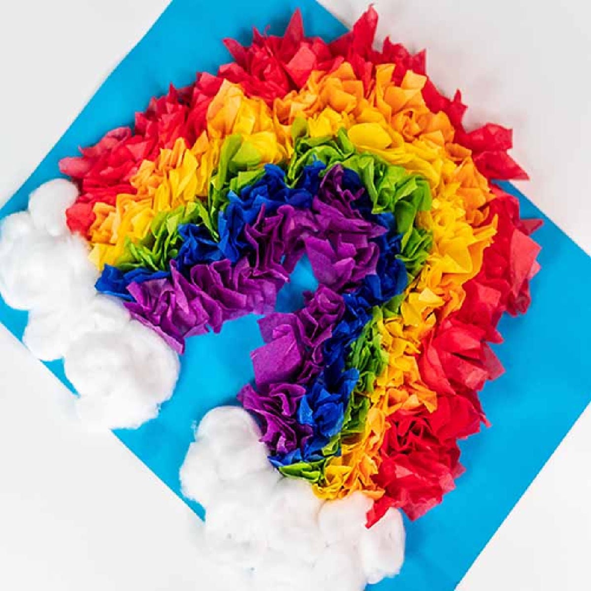 Make this colorful rainbow tissue paper craft for the perfect indoor activity. Easy rainbow crafts are so fun and a great learning activity. Make this colorful rainbow tissue paper craft for the perfect indoor activity. Easy rainbow crafts are so fun and a great learning activity.