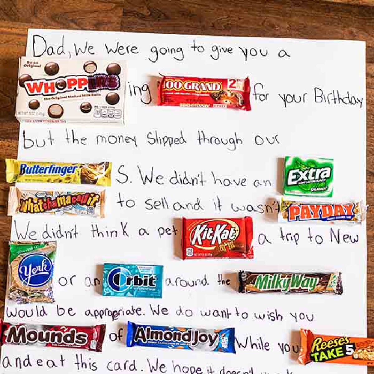 Learn how to make a Candy Card for birthdays, special occasions and more. This diy candy bar card is so fun and really tasty too! Candy card ideas are perfect for dad, for friends and for kids. #onecrazymom #candycard Learn how to make a Candy Card for birthdays, special occasions and more. This diy candy bar card is so fun and really tasty too! Candy card ideas are perfect for dad, for friends and for kids. #onecrazymom #candycard