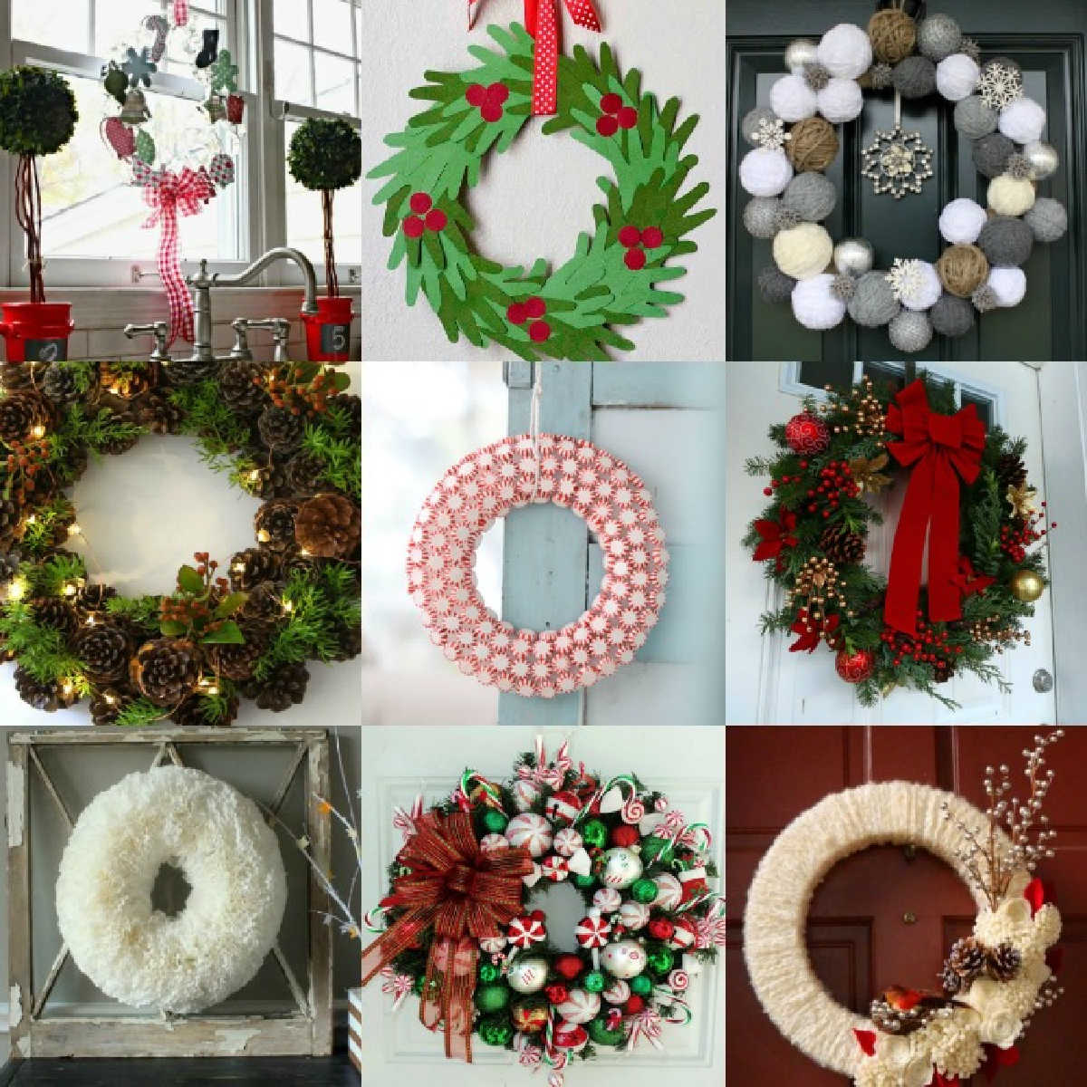 Make your home festive with these easy Christmas wreath decorating ideas. Find 15 DIY Christmas wreath ideas sure to make your home festive for Christmas.