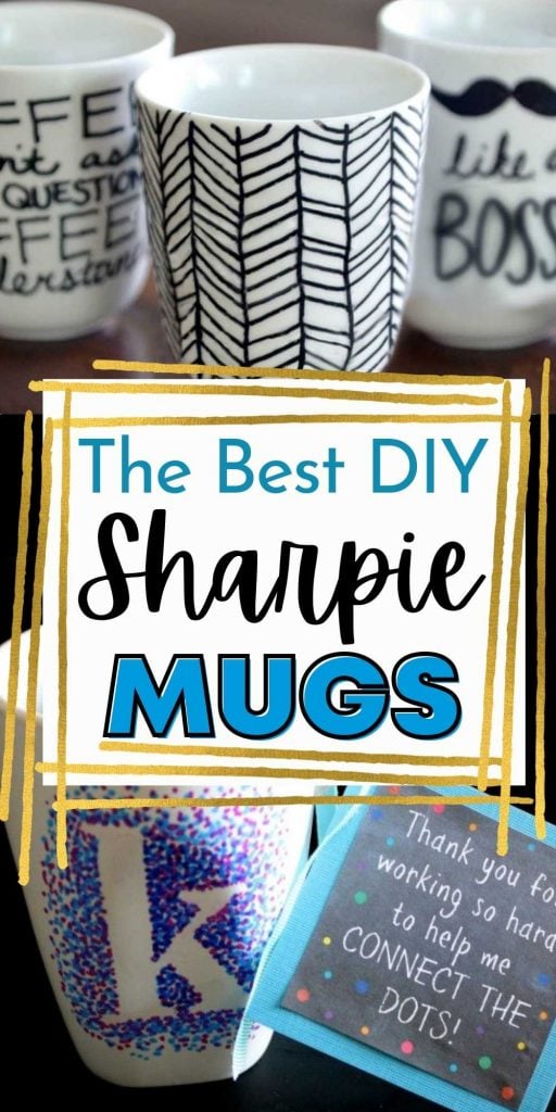 Try one of these easy sharpie mug tutorials for a homemade gift idea. These DIY custom mugs are perfect for teachers, friends, couples, kids and family. Learn how to make a washable sharpie mug with these easy DIY instructions. #onecrazymom #DIY #crafts #homemadegifts