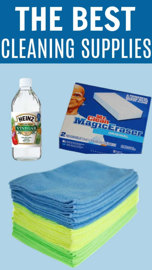 We have the best cleaning supplies to get your house in order. These 5 supplies are inexpensive and simple but work great. Check out our favorite cleaning supplies to keep your house clean! #onecrazymom #cleaningtips #cleaninghacks #cleaning