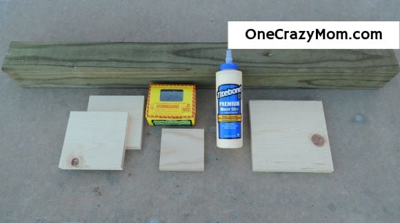 Supplies needed for project: wood glue, wood, nails, hook.