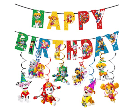 Paw Patrol party decor.