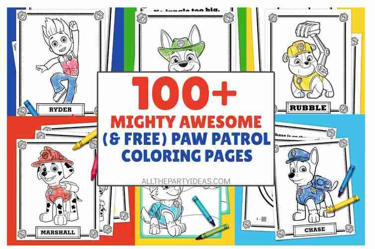 Paw Patrol coloring pages.