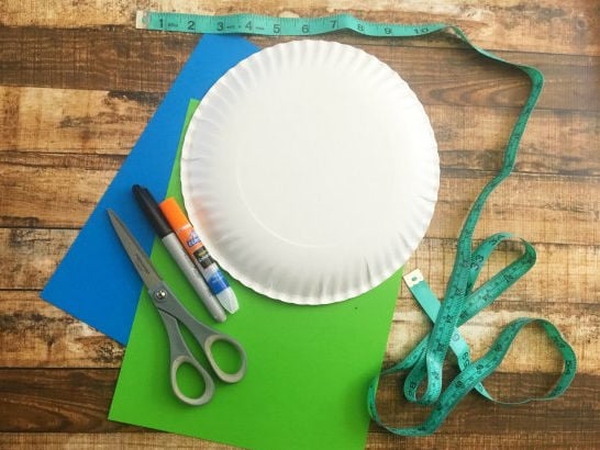 Supplies for DIY father's day award.