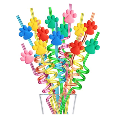 Paw Print Straws.