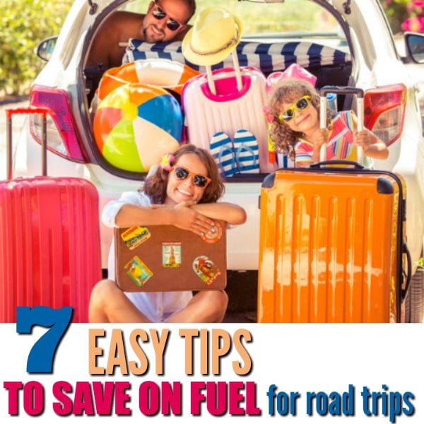How to Save on Fuel on a Road Trip. Here are 7 easy tips on how to save on gas for family vacations. How to Increase Fuel Efficiency to save money. Luggage and family packing.