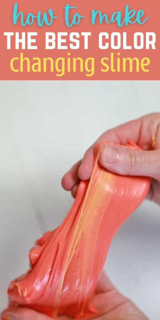 Learn how to make color changing slime and impress your kids. They are going to have a blast making this color changing slime recipe. This DIY heat sensitive slime is so fun to make. Kids love it! #onecrazymom #slimerecipes #slime #DIY #colorchanging