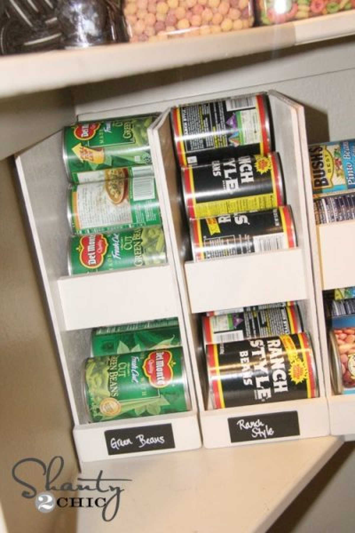 Learn how to organize canned food with these easy canned food storage ideas. Over 15 canned food storage hacks that will get your pantry in order.