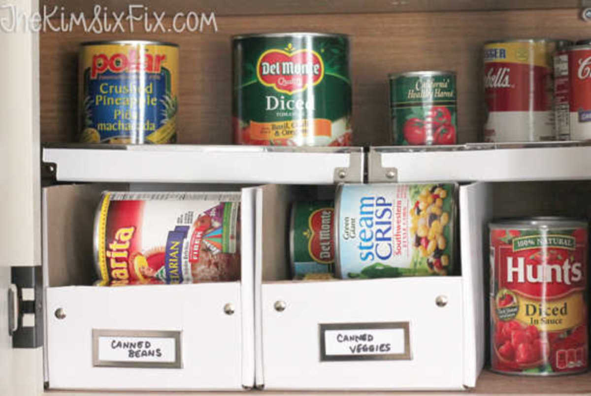 Learn how to organize canned food with these easy canned food storage ideas. Over 15 canned food storage hacks that will get your pantry in order.
