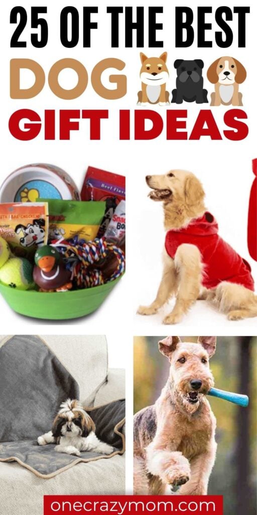 25 Dog Gift Ideas your pup will love. We have rounded up the best gift to make shopping a breeze. Choose from 25 of the best dog gift ideas. Check out the best, affordable dog gift ideas that are great for birthday, for Christmas or for Valentines Day too! #onecrazymom #dogideas #giftideas