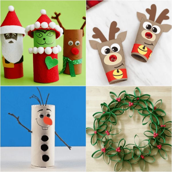 24 easy toilet paper roll Christmas crafts that every kids will love. Turn a simple toilet paper tube into a fun DIY that are perfect for Christmas. These easy crafts are easy and perfect for kids or for toddlers. These preschool crafts are fun to use as decorations too! #onecrazymom #christmascrafts #toiletpaperrollcrafts