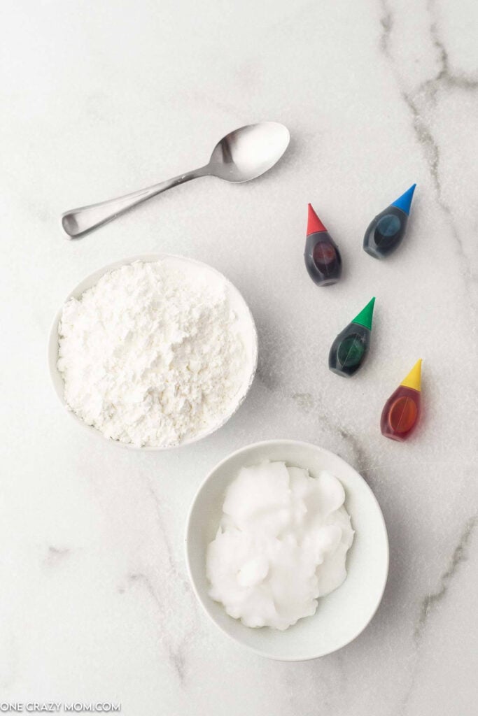 Ingredients for cloud dough. 