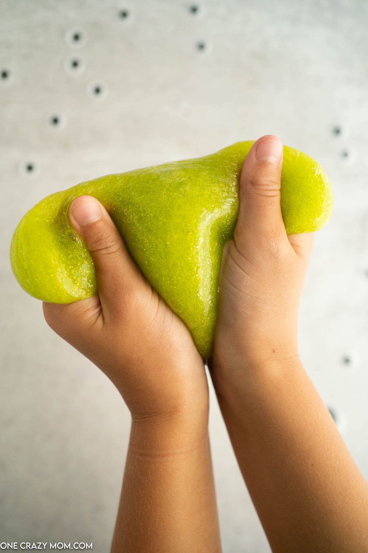 Slime being kneaded.