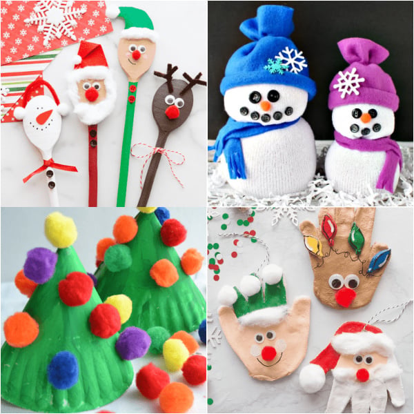 Learn how to make these cute and easy Christmas Crafts for Kids. These are perfect for kids of all ages and really simple to make. Over 20 fun ideas. These Easy DIY craft ideas are great for kids or for toddles to make or to give as gifts too. You’ll love this simple yet adorable Christmas craft ideas. #onecrazymom #christmascrafts #craftideas