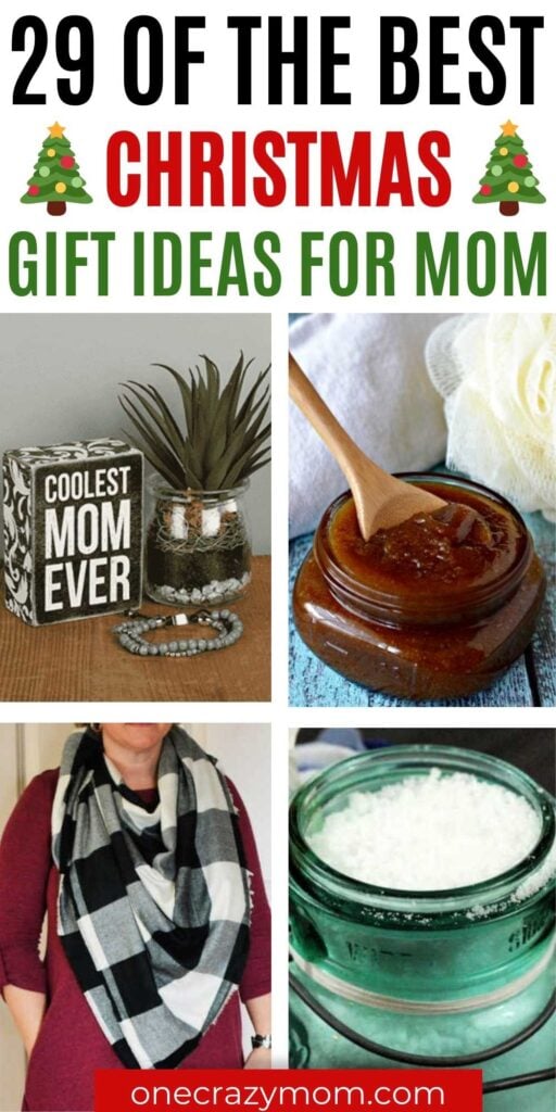 The best gift ideas for Mom that she will love for Christmas. 29 Christmas gift ideas for mom to fit in any budget. There is something for everyone. These gift ideas include homemade ideas and gifts to buy too. Great gift ideas from kids that mom will love. #onecrazymom #giftideas #christmas #giftsformom