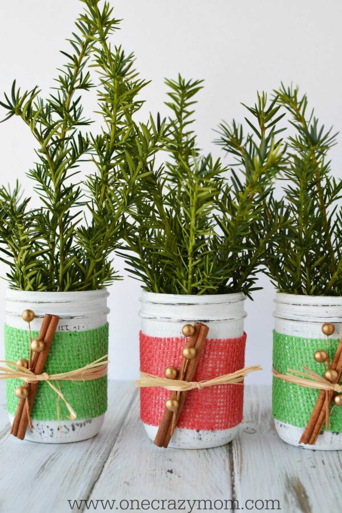 If you're looking for holiday centerpiece ideas,make this rustic Christmas centerpiece.This mason jar Christmas centerpiece is so simple and easy!