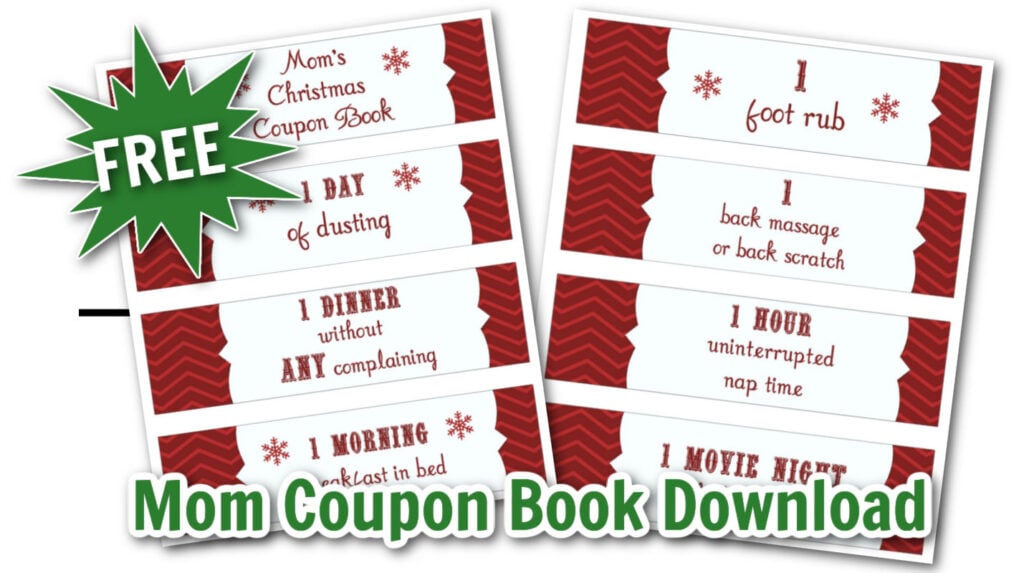Coupon book for Mom.