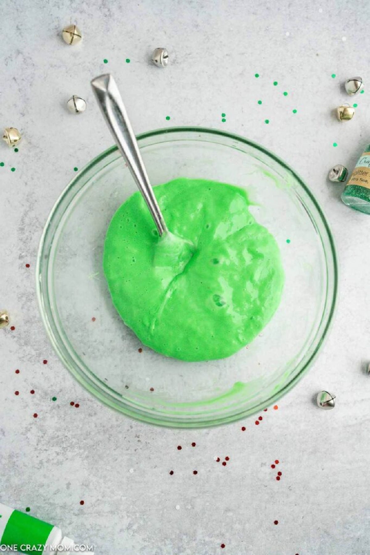 Mixing bowl with everything combined.