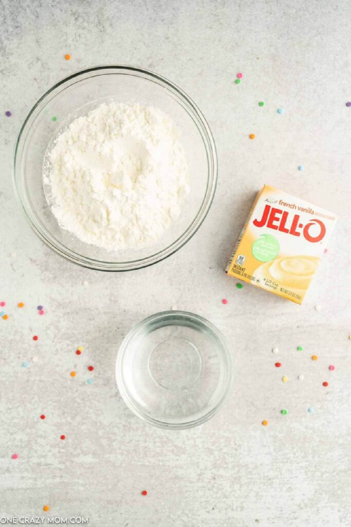 Ingredients for Pudding slime.