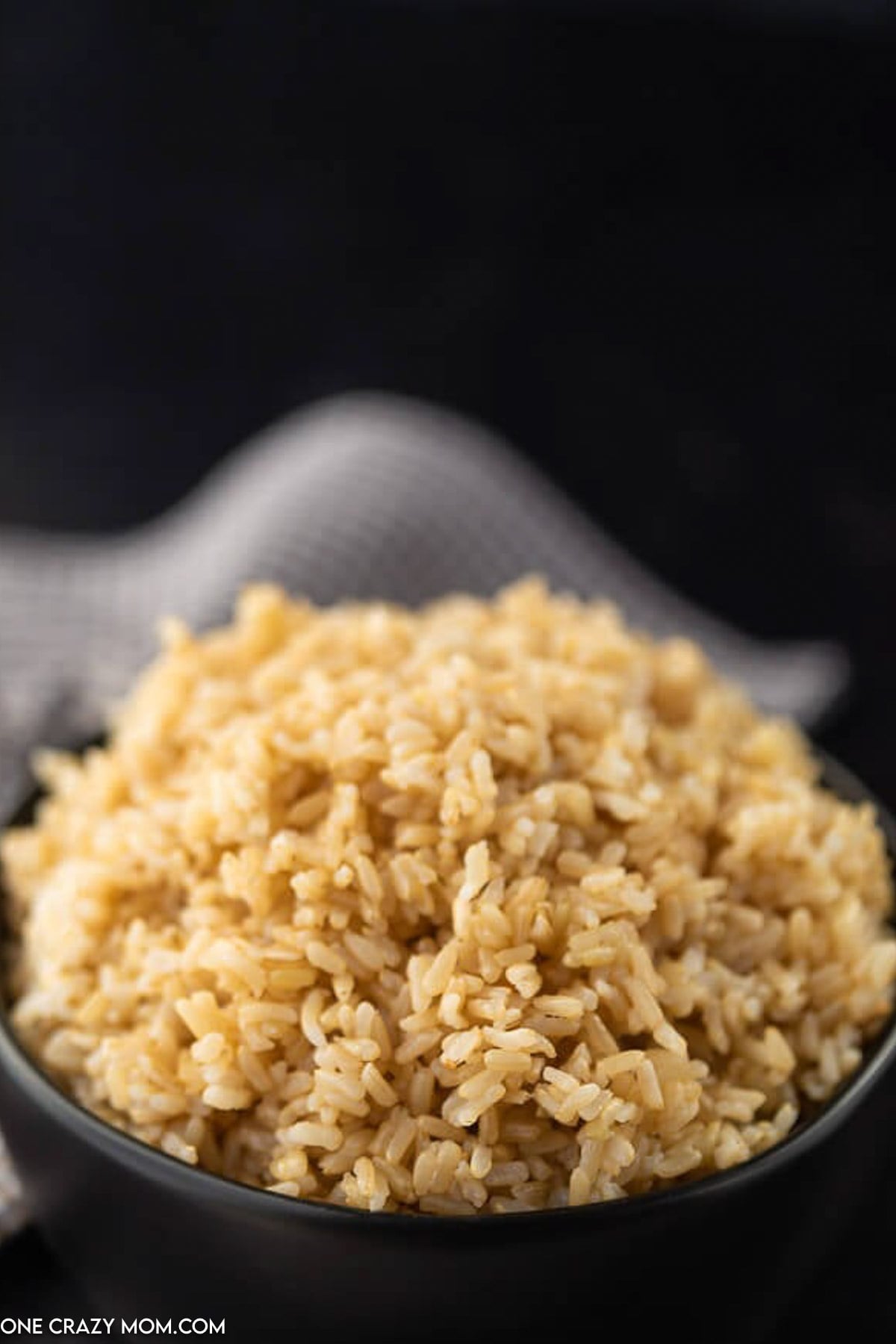 Bowl of brown rice.