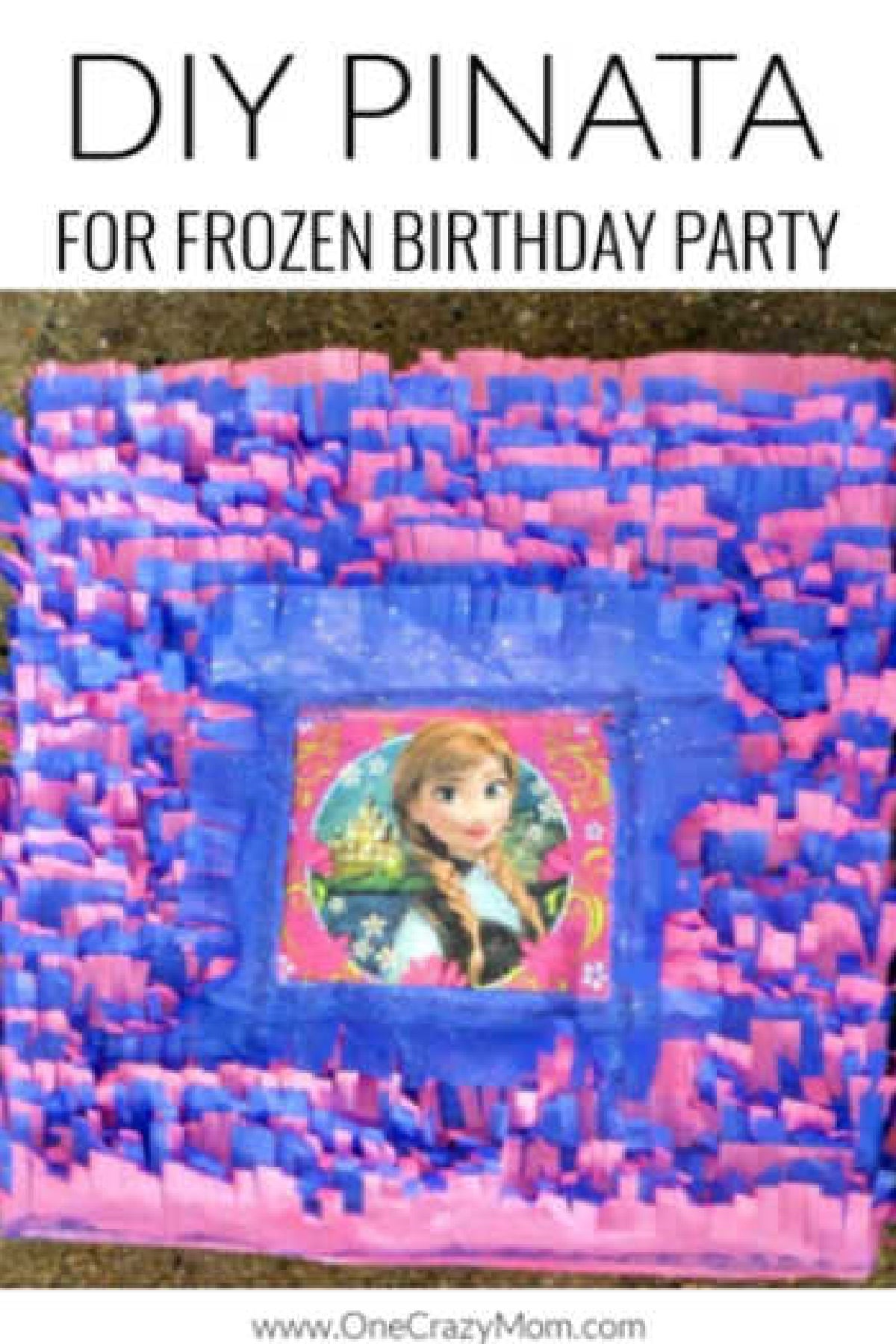 Learn how to make a pinata for under $5! Find frozen birthday party ideas that are easy and budget friendly. How to make a Frozen Birthday Party Pinata. Frozen pinata ready to use.