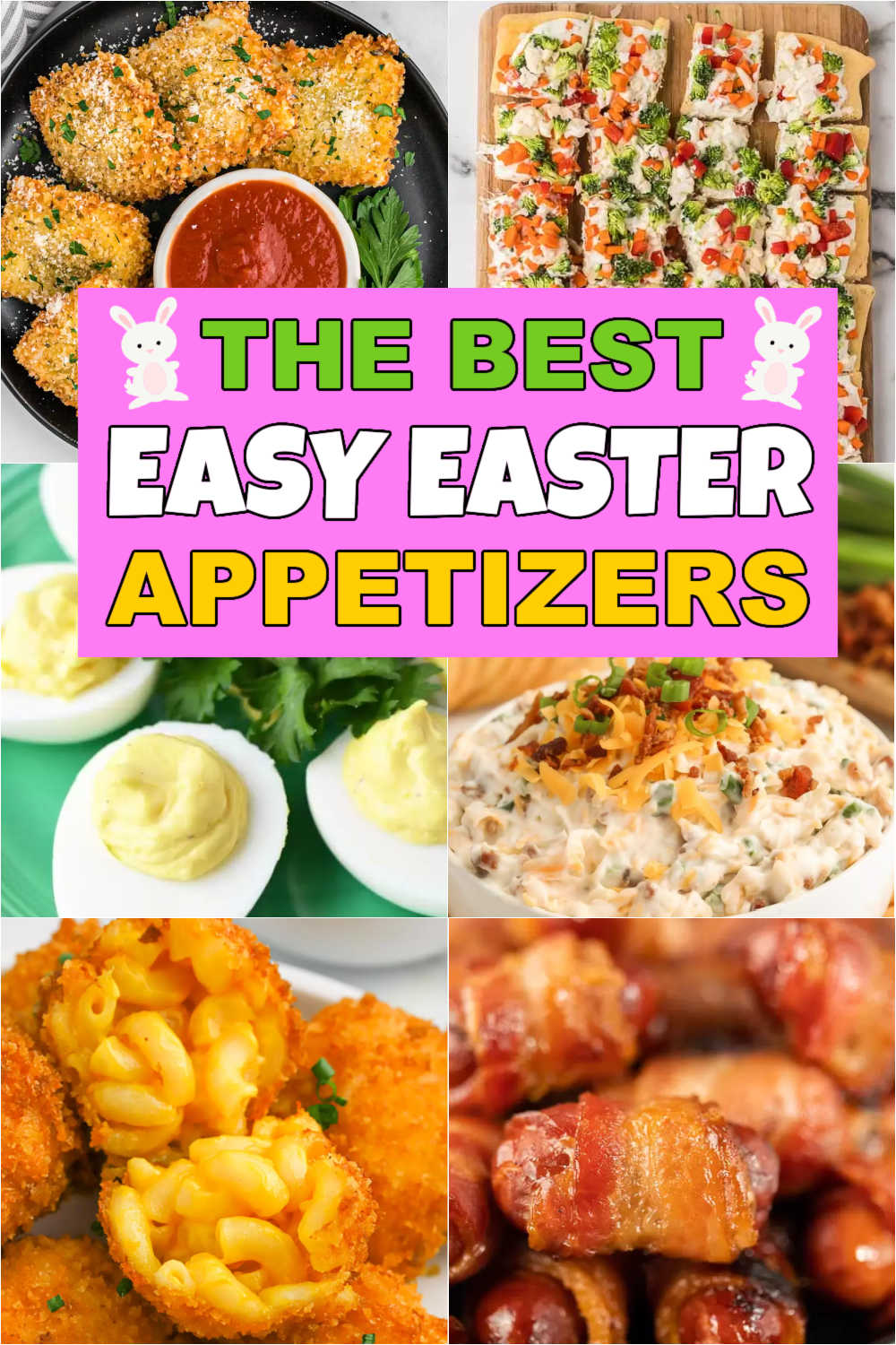 We have 25+ Quick and Easy Easter Appetizers that are simple to make and sure to be a hit. These recipes are budget friendly and easy to put together. We have over 40 Easter Appetizer recipes that are easy to make and taste delicious too. They look great and taste delicious. You will love these easy, festive and delicious appetizer recipes that are perfect for Easter or any holiday. #onecrazymom #easterrecipes #appetizerrecipes