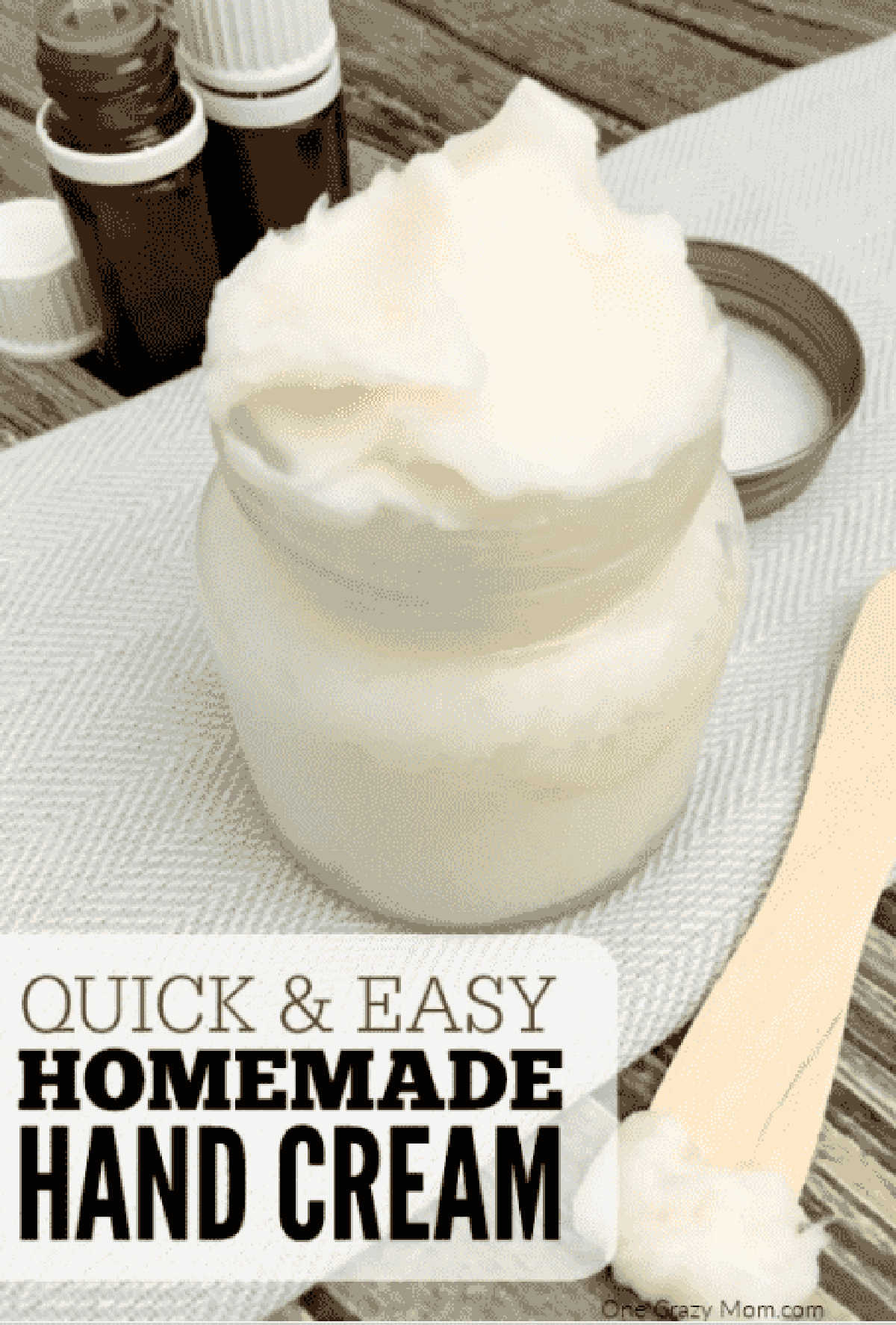 Hand cream in jar.