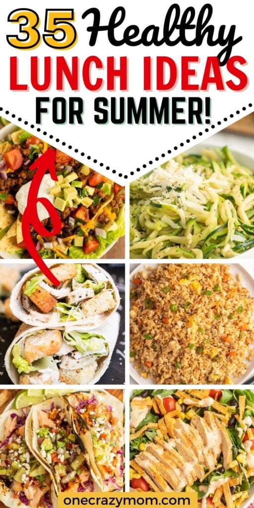 35 Healthy Lunch Recipes the entire family will love and are easy to make too. If you are trying to eat healthier, these lunch ideas are quick and easy. You will love these healthy lunch ideas that are perfect for at home or at work too! Delicious and easy lunch ideas. #onecrazymom #lunchrecipes #healthyrecipes