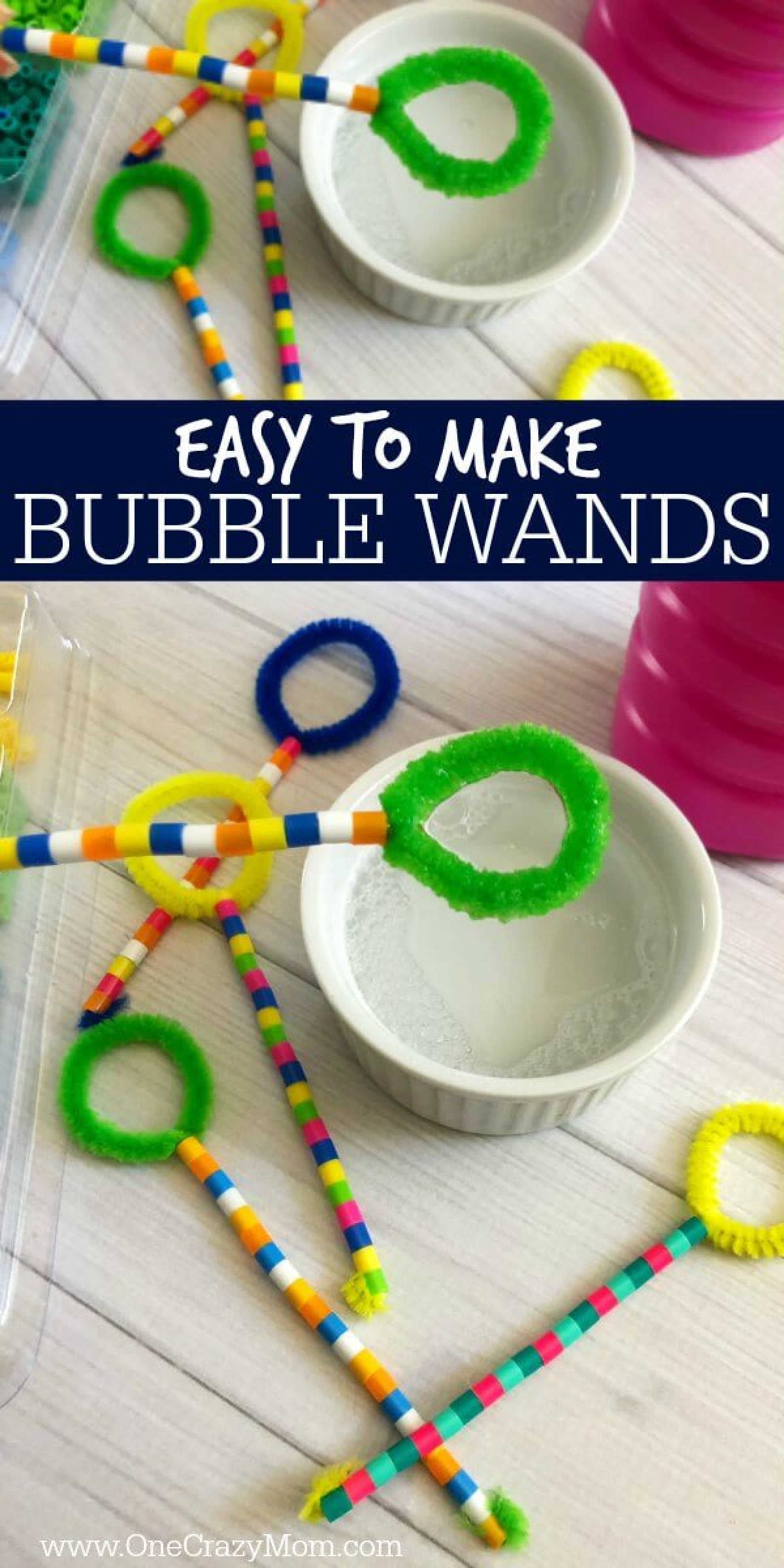 Learn how to make a bubble wand. Make this diy bubble wand for tons of fun. Homemade bubble wands are easy to make. Kids will love decorating the wands with beads.