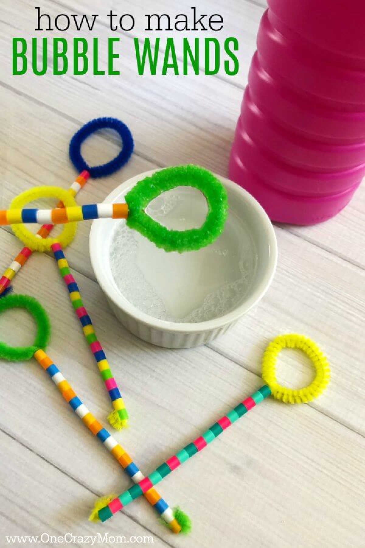 Learn how to make a bubble wand. Make this diy bubble wand for tons of fun. Homemade bubble wands are easy to make. Kids will love decorating the wands with beads.