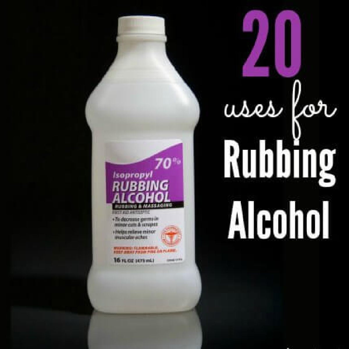 Here are some common Rubbing Alcohol Uses to help you save money. I think you will be surprised with these Rubbing Alcohol Uses. 20 ways to use rubbing alcohol that will save you time and money! Bottle of rubbing alcohol.