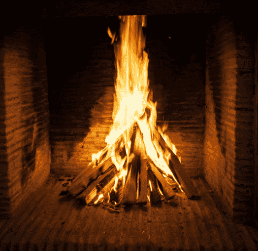Fire with waste paper.