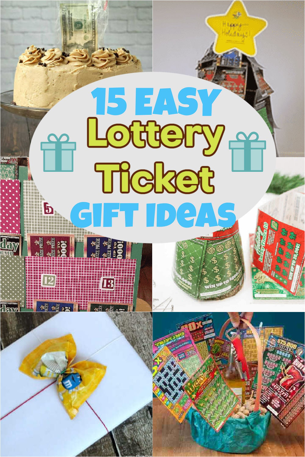 15 Easy Lottery Ticket Gift Ideas that are fun and easy. Try these lottery ticket gift ideas to make a gift basket or gift for any occasion. These clever ideas create a unique and exciting gift for Christmas, Secret Santa, birthdays, anniversary and more. #onecrazymom @lotteryticketgiftideas