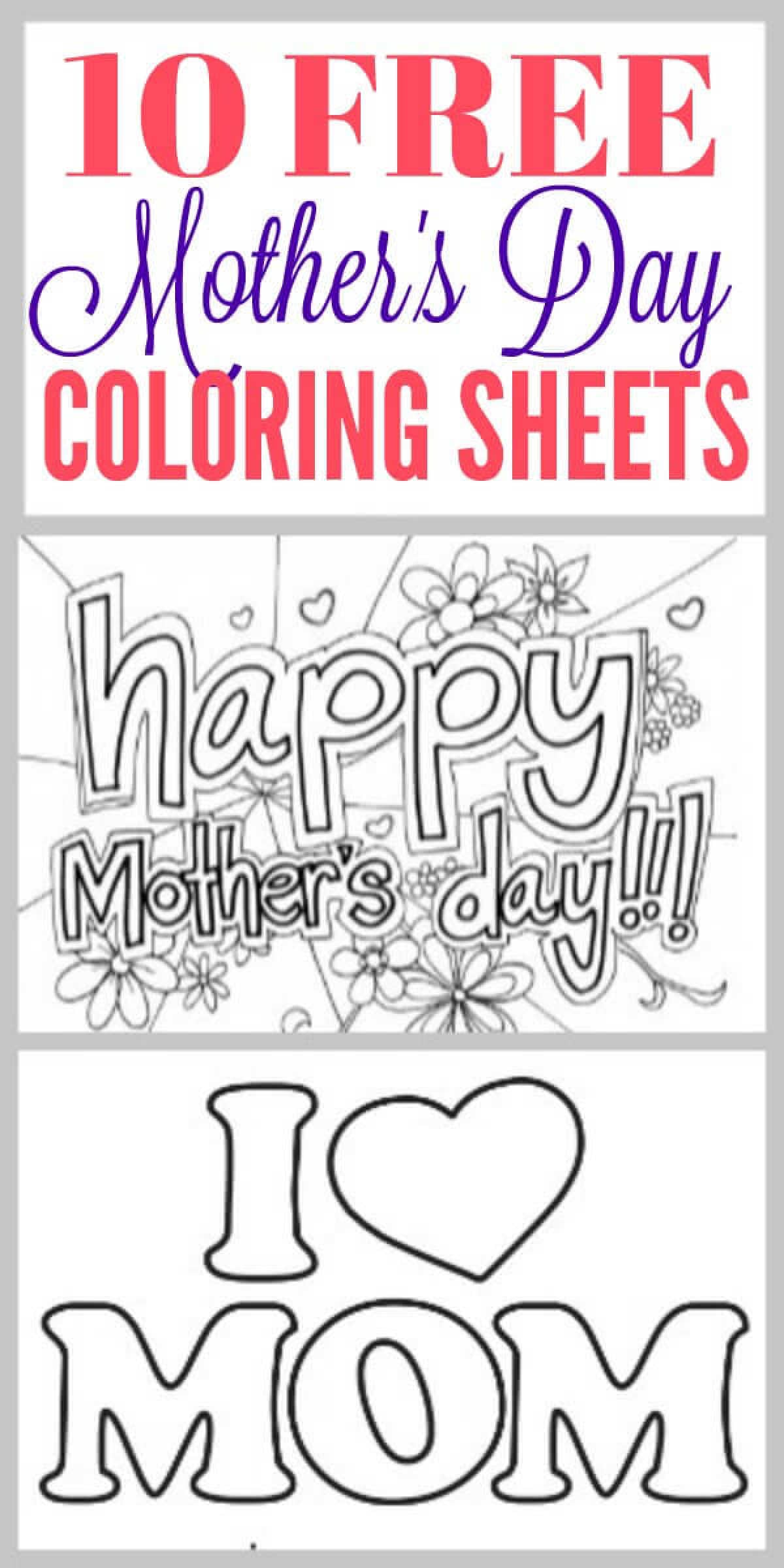 We have a list of free Mother's day coloring pages that the kids can color for Mom. These free printable mothers day coloring pages are perfect to surprise Mom with a homemade gift. These mothers day coloring sheets also make a cute card!
