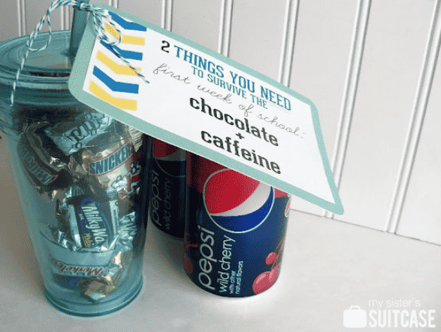 Caffeine and soda with printable.