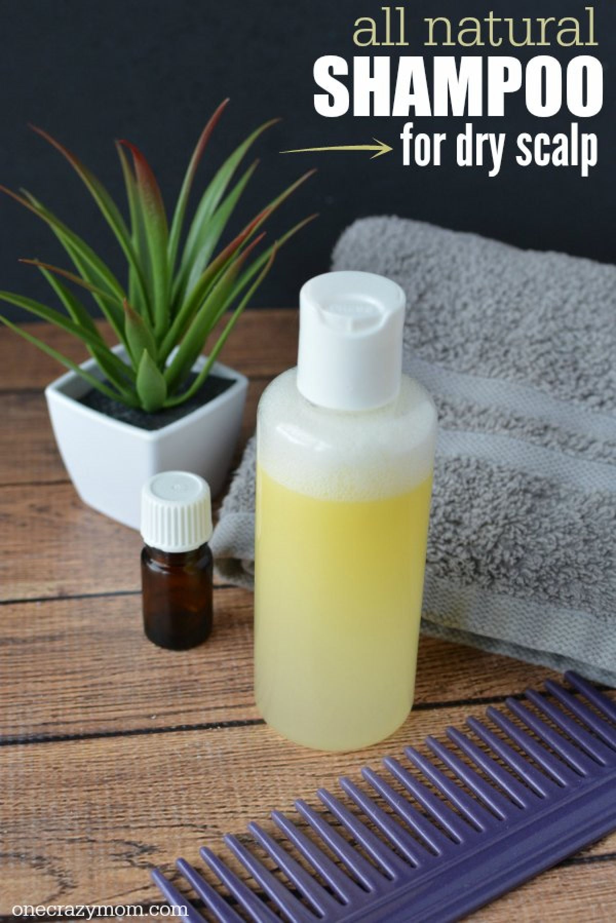 You're going to love this Homemade Dandruff Shampoo. Forget paying way to much at the store when you can make this DIY dandruff shampoo at home. Try it! Shampoo in bottle.