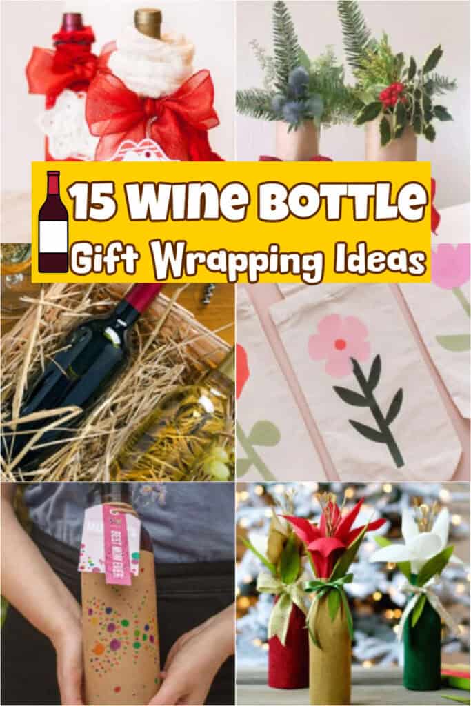 These Wine Bottle Gift Wrapping Ideas are creative and easy. 15 Wine Bottle Gift Wrapping Ideas for any occasion. Ideas include hostess gift, holidays, birthday and more. Choose from simple homemade packaging ideas that anyone can make. #onecrazymom #winebottlegiftwrappingideas