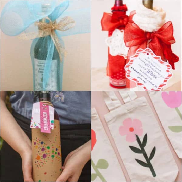 These Wine Bottle Gift Wrapping Ideas are creative and easy. 15 Wine Bottle Gift Wrapping Ideas for any occasion. Ideas include hostess gift, holidays, birthday and more. Choose from simple and easy homemade packaging ideas that everyone will absolutely love. #onecrazymom #winebottlegiftwrappingideas